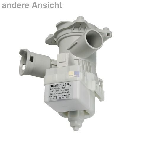 Bild: Ablaufpumpe Bosch 00145777 Copreci mit Pumpenkopf und Sieb für Waschmaschine