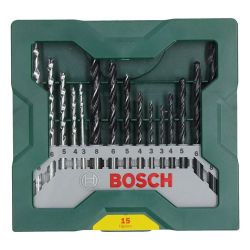 BohrerSet Bosch 2607019675 Mini-X-Line Holzbohrer Steinbohrer Metallbohrer