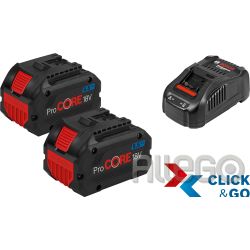 Bosch Akku-Starter-Set 1600A0214C "Clic" 2 x 18 V "ProCORE" 5,5 Ah + GAL 1880 CV