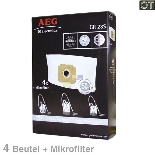 Bild: Filterbeutel AEG Gr.28s Electrolux 900256542/3 4 Stk