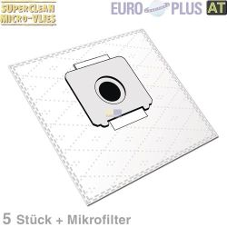 Filterbeutel Europlus A1017 Vlies wie AEG Gr.5 5Stk A 1017 MV