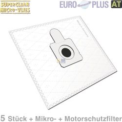 Filterbeutel Europlus OM1579 Vlies u.a. für Quelle Optimo 5 Stk Hoover