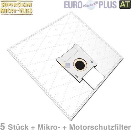 Bild: Filterbeutel Europlus S4018 Vlies u.a. für Siemens Super 5Stk