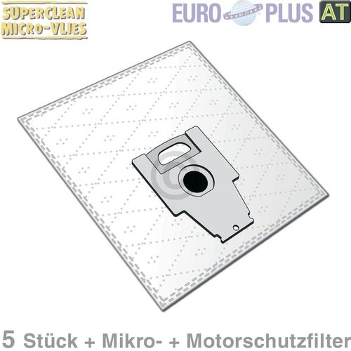 Bild: Filterbeutel Europlus S4022 Vlies u.a. für Bosch Ergomaxx 5Stk + Filtermatten