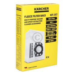 Filterbeutel Kärcher KFI357 2.863-314.0 für NassTrockensauger 4Stk 3-lagigem