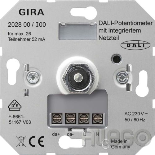 Bild: Gira 202800 DALI-Potentiometer Netzteil Einsatz