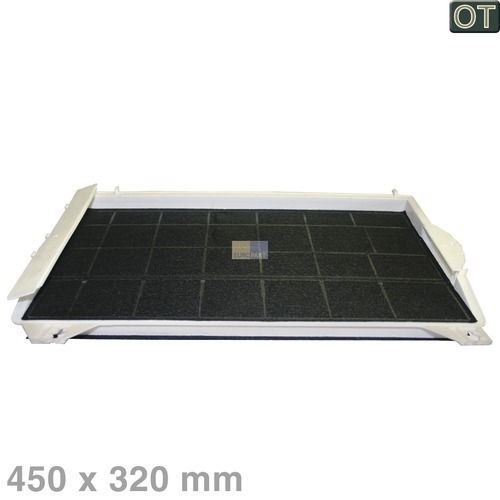 Bild: Kohlefilter Balay 00460736 450x320mm kpl mit weißem Rahmen für Dunstabzugshaube