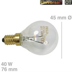 Lampe E14 40W Bosch 00057874 45mmØ 76mm 220/230V Kugelform universal
