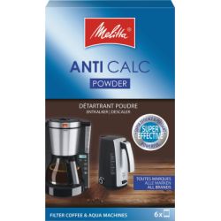 MELI Entkalker Cafe Machines ANTI CALC Filter Pulver 6x20g