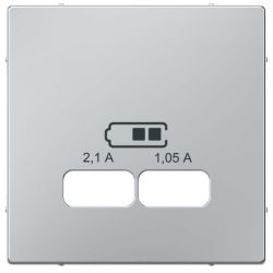 Merten Zentralplatte alu f.USB Ladest.Einsatz MEG4367-0460