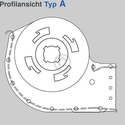 Bild: Querstromlüfter 180mm TypA Motor rechts universal QLZ06/1800-2513 für Backofen