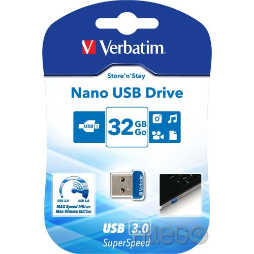 Bild: Verbatim USB 3.0 Stick 32GB, Nano Store'n'Stay