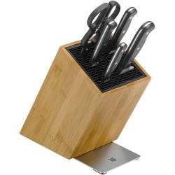 WMF Spitzenklasse Plus Messer-Vorteils-Set mit FlexTec Messerblock, 6-teilig